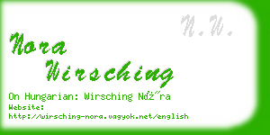 nora wirsching business card